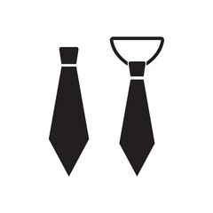 Necktie set icon isolated on white background
