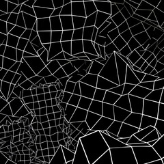 Abstract figures wireframe&nbsp;3D Illustration