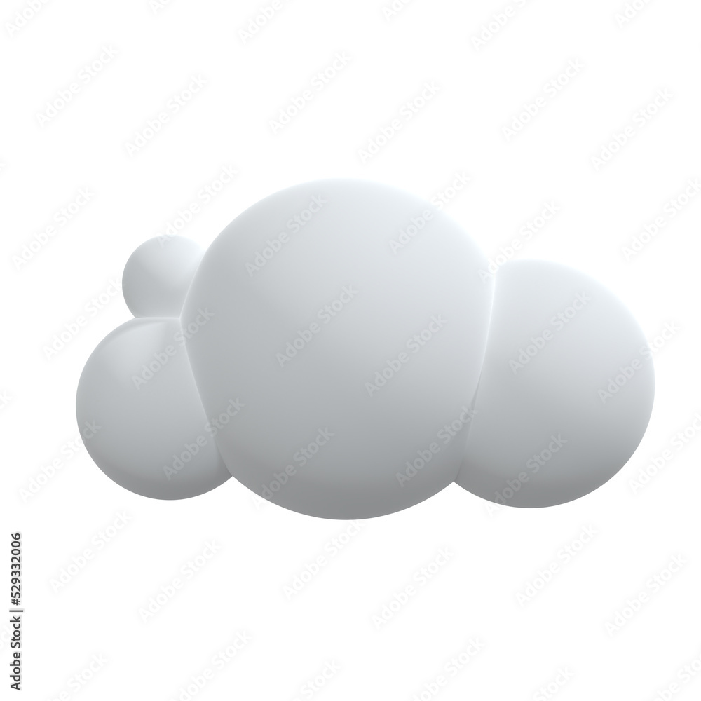 Poster 3d cloud icon transparency background