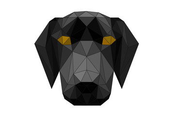 Naklejka premium polygonal dog