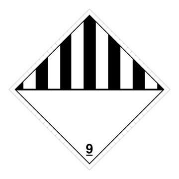 Hazardous HAZMAT Material Label IATA Transportation Class 9 Miscellaneous Dangerous Goods