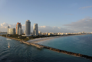 Miami Beach seen from the Atlantic - 529334282