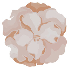 Watercolor Dried Flower, Brown flora clipart.