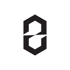 Number 8 logo design vector