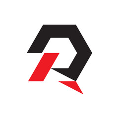 PR letter logo design vector