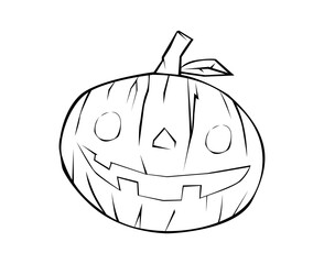 pumpkin jack halloween lineart