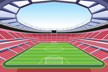 Ahmed bin Ali Stadium Football world cup background for banner, soccer championship 2022 in qatar
