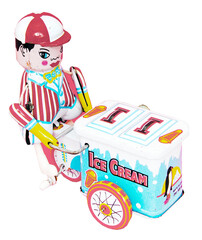 Retro ice cream cart toy transparent 