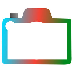 photo camera with empty space frame. suitable for photo frames, videos, quotes, text and more.