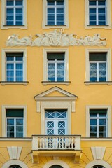 Fototapeta premium Neo-classical facade at Nikolaiplatz, Munich, Oberbayern, Bavaria, Germany, Europe