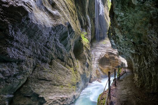 Partnachklamm, Garmisch-Partenkirchen, Upper Bavaria, Bavaria, Germany, Europe