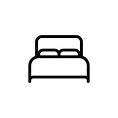 Bed icon isolated on white background