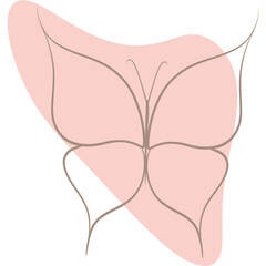 Abstract shape butterfly outline