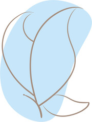 Abstract shape butterfly outline