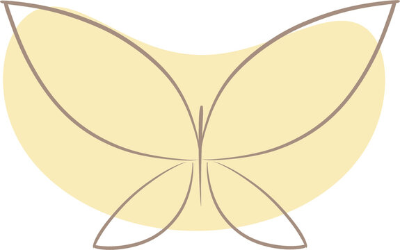 Abstract shape butterfly outline