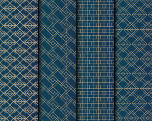 Luxury vector pattern design, natural luxury stylish modern pattern. Geometric seamless floral black & gold pattern design.