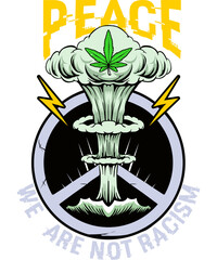 PEACE CANNABIS LOVER  Illustrations design for clothing