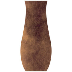 Watercolor brown boho ceramic vase