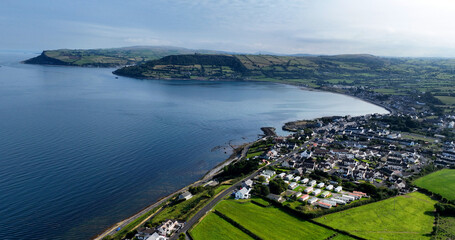 Carnlough Bay and Harbour Glencloy Antrim Northern Ireland