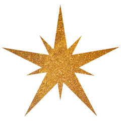 Shiny glitter star. Celestial element. Transparent PNG Clipart