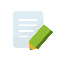 Fototapeta premium paper and pencil /registration icon (png)