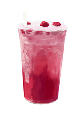 frozen smoothie - glass of juice - isolated illustration