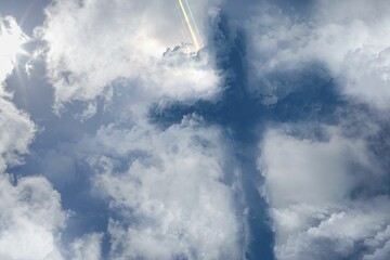 Cross shape in the sky