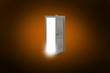 Obraz premium Composite image of open door
