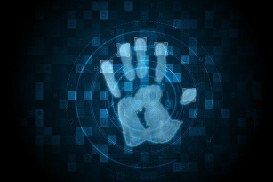 Digital security hand  scan