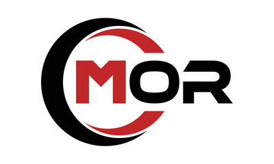 MOR three letter swoosh logo design vector template   monogram logo   abstract logo   wordmark logo   letter mark logo   business logo   brand logo   flat logo   minimalist logo   text   word   symbol © Fahim