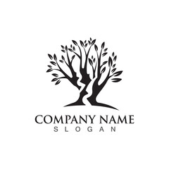 Tree logo nature design image of tree ecology element vector