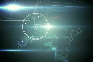 Circles on glowing background