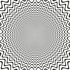 Hypnotic Black and White Optical Illusion