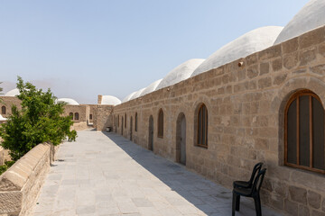 The Muslim shrine - the complex of the grave of the prophet Moses in the old Muslim cemetery, near...