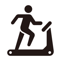 Treadmill, training, sports gym, exercise icon illustration / png