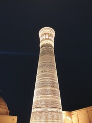 [Uzbekistan] Illuminated The Kalyan minaret in Poi Kalan (Bukhara)
