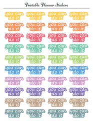 You can do it colored stickers printable planner sheet