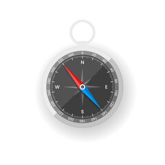 360 degree compass on white background