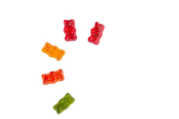 Jelly sweats bears isolated on transparent background