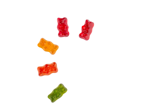 Jelly sweats bears isolated on transparent background