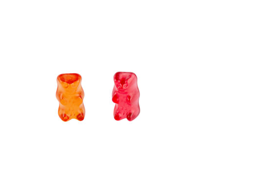 Jelly sweats bears isolated on transparent background