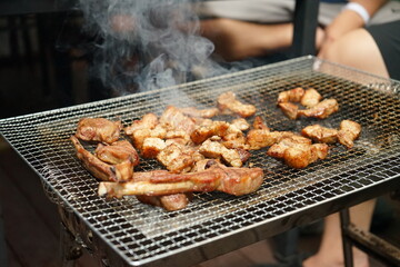 meat on the grill