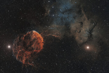 The Jellyfish Nebula. IC443. Elements of this image were furnished by NASA.