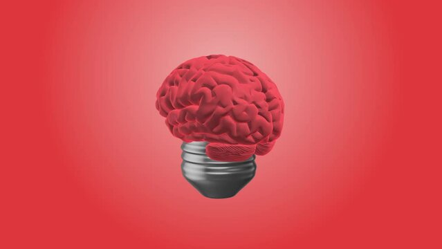 Light bulb in shape of human brain
