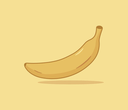 Cute banana cartoon character vector illustration