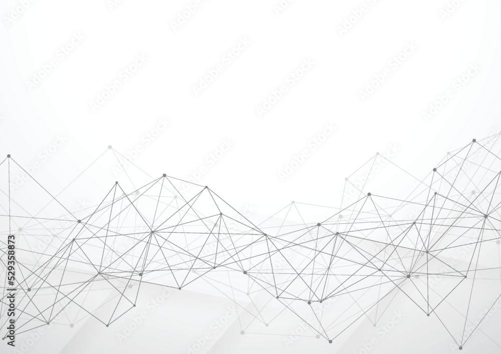 Poster abstract connecting dots and lines. connection science background. vector illustration
