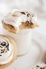 cookies with butter cream nutmeg sweet dessert cafe