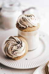 cookies with butter cream nutmeg sweet dessert cafe