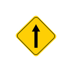 a vector in the form of a traffic sign symbol in the form of a direction