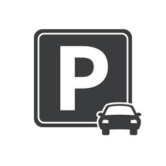 Car Parking Flat Vector Icon